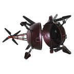 Table clock DKD Home Decor Red Silver Helicopter (2 Units)