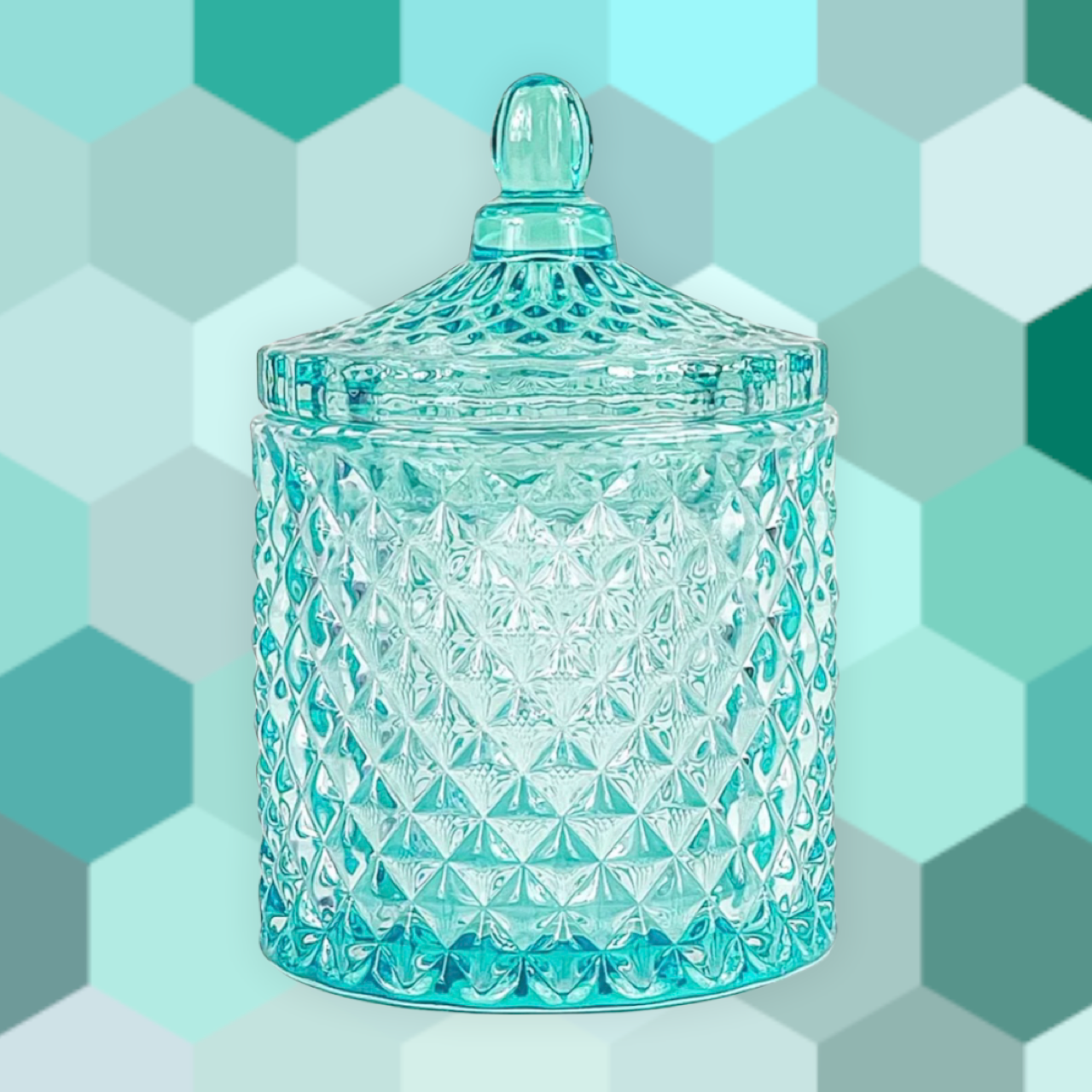 CHELSEA Luxury Candle Home Decor Designer Scented Inspired By 23 London. A hand-poured soy candle in Tiffany blue glass, blending labdanum, incense, patchouli, sandalwood, and vanilla into a quiet, elegant warmth.