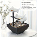Cast Iron Tabletop Water Fountain with Automatic Pump