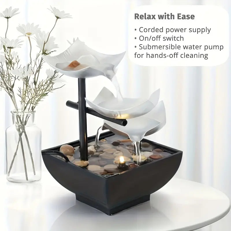 Cast Iron Tabletop Water Fountain with Automatic Pump